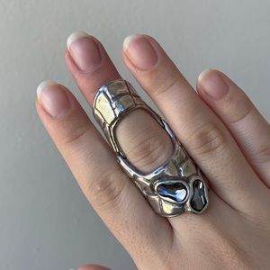 UNO de 50 Large Silver Ring